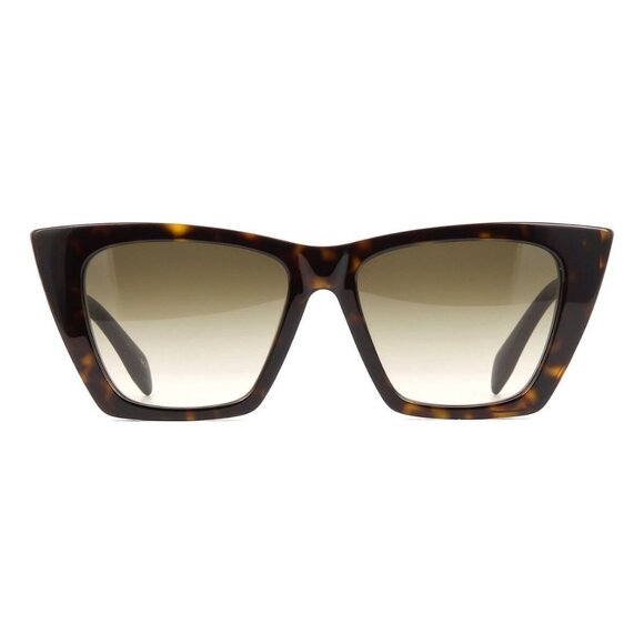 New ALEXANDER MCQUEEN Havana Cat Eye AM0299S 002 Sunglasses Women - Picture 2 of 4